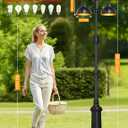 360°Motion Sensor Outdoor Post Lights with GFCI Outlet 2-Head,4 Modes Dusk to Dawn Lamp Post Light Fixture,Waterproof Aluminum Outside Light Posts Outdoor Lighting for Yard Garden Driveway,Hardwired