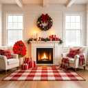 Artificial Poinsettia Christmas Tree in Pot, 28 Inch Faux Red Holiday Tree Decor, Christmas Tabletop Tree Arrangement, Indoor Outdoor Christmas Decoration for Home, Entryway, Front Porch (Red)
