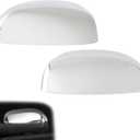 AUCERAMIC 25788157 Pair Chrome Mirror Half Covers Fit 2007-2014 for Chevy Chevrolet Silverado Avalanche Tahoe Suburban GMC Sierra Yukon 1500 2500HD 3500HD Cadillac Escalade ESV EXT Upper Mirror Caps