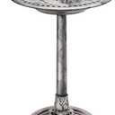 VIVOHOME Bird Bath for Outside, Polyresin Pedestal Bird Baths for Outdoor, Garden, 28 Inch Height Weather-Resistant Birdbaths with 20" Bowl, Gray