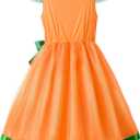 ReliBeauty Girl Halloween Pumpkin Dress (Orange)