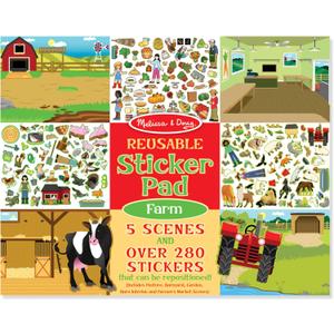 Melissa & Doug Reusable Sticker Pad: Farm - 280+ Stickers, 5 Scenes