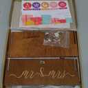 AerWo Wedding Keepsake Box, Wooden Storage Box Large with Lid and Lock, Assembled Keepsake Memory Box, Gift for Newlyweds Wedding Anniversary Engagement Photo Letter Time Capsule