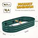 KING BIRD Raised Garden Bed Kit 2025 Upgraded 10-Minute Assembly Galvanized Planter Garden Box Outdoor for Gardening, Vegetables, Flowers, 47x24x12 in, Green