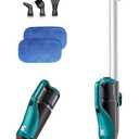 Kenmore SM2050 2-in-1 Steam Mop Hard Floor Cleaner with 2 Modes & 2pcs Washable Pads for Carpets, Rugs and Upholstery, Green
