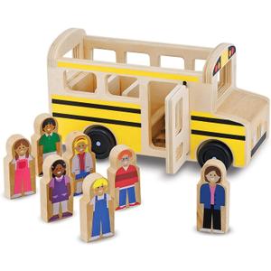 Melissa & Doug School Bus Wooden Play Set with 7 Play Figures