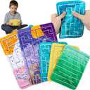 5 Pcs Marble Maze Mat Sensory Fidget Stress Relief Toys,Sensory Mat Anxiety Calming Toys,Tactile Sensory Toys for Kids Adults Teens Autism with Special Needs School Classroom Home Supplies,2 Sizes