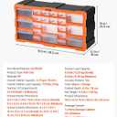 VEVOR 22-Drawer Storage Organizer, Plastic, Drawer Storage Cabinet for Garage Organization, Stackable Small Parts Organizer, Wall-Mounted Toolbox, for Hardware, Beads, Screws, Crafts, Building Bricks