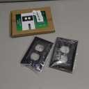 4-Pack Duplex Outlet Cover Plate, Paisley Pattern Decorative Metal Wall Plates for Electrical Outlets, 1 Gang Receptacle Cover, Black Switch Plates and Outlet Covers