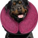 MIDOG Inflatable Dog Cone Alternative for After Surgery - Soft Protective Donut Collar Prevents Licking & Allows Eating, Comfortable Recovery E-Collar Alternative for Small Medium Large Dogs (Rose,XL)