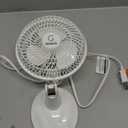 Genesis 6-Inch Clip Convertible Table-Top & Clip Fan Two Quiet Speeds - Ideal For The Home, Office, Dorm, More White (Single)