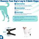 Dog Leg Braces for Back & Front Legs- Dog Hock & Ankle Joint Brace for Weak Back Legs with 2 Metal Strips, Reflective Trim for Sprain, Injury, Arthritis, Wound Recovery Black,S