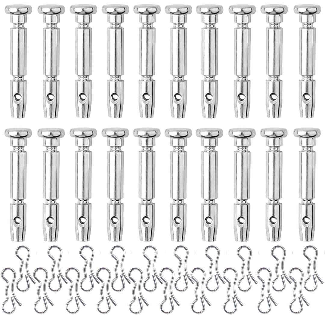20 Pack 738-04124A and 714-04040 Shear Pins and Cotter Pins, 938-04124 Replacement Shear Pin Kits for 300/500/600 Series Two-Stage Snowblower, Compatible with MTD for Troy Bilt for Craftman