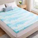OLIXIS 2 Inch King Cooling Gel Infused Memory Foam Mattress Topper, Bed Pad