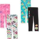 Amazon Essentials Girls' Cotton Stretch Leggings, Pack of 4, Star Wars Child, Large