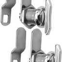 5/8" Thumb Operated Offset Cam Lock, RV Compartment Latch, Non-Locking Thumb Turn, for RV Compartment Camper Storage Door (2 Pack)