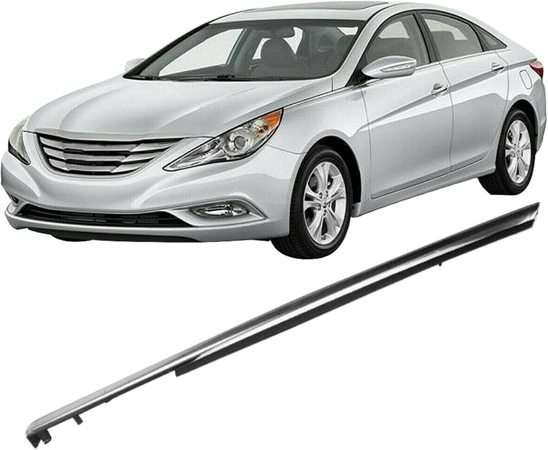 Chrome Front Left Driver Side Fender Garnish Molding Trim Replacement for Sonata 2011-2014