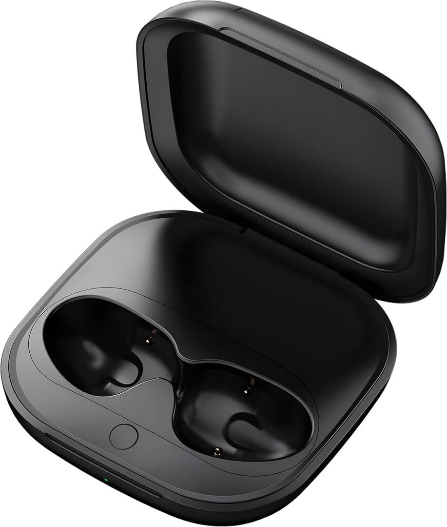 Wireless Charging Case for Beats Fit Pro, Replacement Charger Case for Beats Fit Pro with Bluetooth Pairing, 700mAh Built-in Battery, Support Wireless and Wired Charging, Not Include Earbuds (Black)