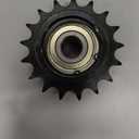 uxcell #50 Roller Chain Idler Sprocket, Type C 17mm Bore 5/8" Pitch 17 Tooth Tensioner with Double Bearing, Black Oxide Finished 1045 Steel for ANSI #50 (DIN/ISO 10A) Chains