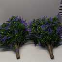 Artificial Lavender Topiary Ball Tree 25" with Ground Spike, Set of 2 Artificial Boxwood Bushes for Faux Shrubs, Fake Evergreen Faux Plant for Indoor Outdoor Porch Garden -UV ResistantFade-Proof