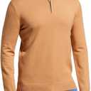 Men's Quarter-Zip Sweater Long-Sleeve Turtleneck Pullover Sweater, M