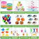 100 Pack Prefilled Easter Eggs with Assorted Toys, Bright Colorful Eggs for Easter Basket Stuffers/Fillers, Easter Eggs Hunt, Classroom Prize Supplies, Party Favors Bulk for Kids