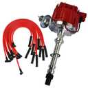 JDMSPEED New HEI Distributor with Spark Plug Wires Ignition Combo Kit Replacement for Chevy SBC 350 BBC 454, Silicone
