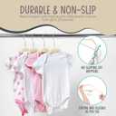 50 Premium Baby Velvet Hangers - 11.8" Non-Slip, Ultra-Slim Space-Saving Children Closet Hangers - 360 Swivel Hook, Strong & Durable Infant & Toddler Clothes Hangers for Wardrobe - Ivory