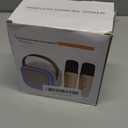 Mini Karaoke Machine for Kids Adults, Portable Bluetooth Karaoke Speaker with 2 Wireless Microphone and Lights Toys for 4, 5, 6, 7, 8, 9,10 Year Old Boys and Girls for Birthday (Blue)