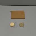 PATIKIL 2 Pcs Chinese Calligraphy Paper Weight, 40mm Round Brass Paperweight Holding Paper Flat for Painting Writing Ink Drawing Desktop Home Office Decoration, Gold Tone