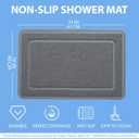 Hargiis Non-Slip Bathtub Mat, Anti Slip Shower Mat, Fast Drying Bathtub Mats, Upgraded Foot Scrubber Mat, Anti Slip Mat for Tub, Floor, Bathroom, Kitchen, Hotel (Grey 24"×16")