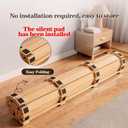 Floor Bed Frame Japanese Bed Frame Foldable Slatted Bed Base Wooden Floor Platform Guest Tatami Mat, Size: C-Full