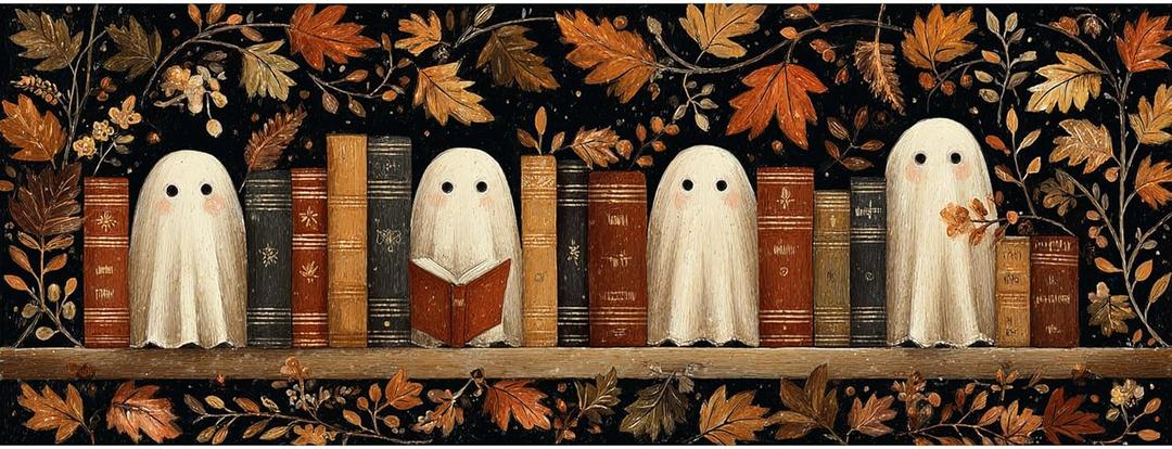 Reofrey Large Diamond Art Kits for Adults Halloween, 30x80cm/12x31.5inch Full Drill Round Rhinestone Big Diamond Painting Kit Ghosts, DIY Cross Stitch Embroidery Canvas for Crafts Home Wall Decor