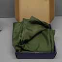 Shilucheng 4 Piece Queen Sheet Sets, Cooling Sheets, Blend Rayon Derived from Bamboo, Deep Pocket Up to 16", Breathable & Soft Bed Sheets, Hotel Silky Bedding Set, Olive Green