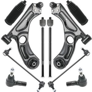 Front Suspension Kit Lower Control Arm Fit for 2012-2020 Chevy Sonic | 2 Lower Control Arm w/Ball Joint 2 Sway Bar Link 4 Outer & Inner Tie Rod End (# K622426 K622428 K750630 EV800936 ES800929)