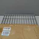17.7x17.7 Galvanized Steel Drain Grate, B125 Class Sewer Grate, Weather-Resistant Outdoor Drain Cover, Heavy Duty Channel Grate, Silver Square Drainage Grate (45cmX45cm)