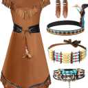 Haysandy Women's Halloween Costume Maiden Princess Outfit for 60s 70s Lady Halloween Cosplay Dress (Large)