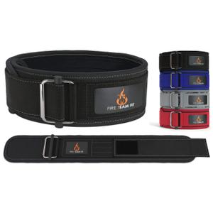 Fire Team Fit 4 Inch Weight Lifting Belt for Men and Women, Back Support for Powerlifting, Squats, Deadlifts, Onlyming Weightlifting & Cross Training Workout, Black, Size: 31"-36" Around Navel, Medium, Pack of 3