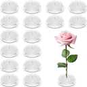 16 Pcs Clear Plastic Flower Frog, 2.75 Inch Floral Arrangement Pin Holder with Suction Cups for Vase, Ikebana, Wedding and Home Decoration