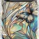 Goodon for iPhone 17 Pro Case Cute - Wireless Charging Compatible - Dual-Layer Hard Shell + Silicone Cover - Protective Phone Case with Trendy Designs for Women - Butterflies Blue Gold