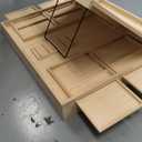 Wooden Puzzle Table with Storage for 300-1500 Piece Puzzles  Adjustable Height & Tilt, Felt Cover, Metal Stand, Lockable Wheels, Perfect for Puzzle Lovers & Adults (Puzzle Table-M)