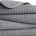 POLYTE 430 GSM Microfiber Lint Free Hand Towel, 16 x 30 in, 4 Pack (Waffle Weave)
