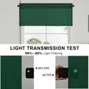 XWZO Kitchen Valances Curtains for Windows Living Room Bedroom Bathroom Toppers Farmhouse Style Rustic Dinning Room Thermal Insulated Rod Pocket, W42 x L16 Inch Length, Green, 1 Panel