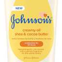 Johnson's Baby Creamy Oil for Baby with Shea & Cocoa Butter, Moisturizing Body Lotion, 8 fl. oz (Packaging May Vary)