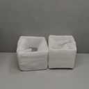 2Pcs Flower Girl Basket set of 2 Plastic Wedding Basket Petals Basket with Pearl Handle Clear Flower Holder for Confetti,Wedding Home Decoration