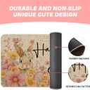 Artoid Mode Rabbit Bunny Happy Flowers Happy Easter Doormat, Home Decor Low-Profile Switch Rug Door Mat Floor Mat for Indoor Outdoor 17x29 Inch