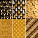 Garbendy Black Gold Foil Christmas Wrapping Paper Roll - Mini Roll - 17 inch X 120 inch Per roll - Reversible 3 Different Design with Glitter Metallic Foil Shine (42.5 sq.ft.ttl)