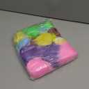 Bememo 14 Pieces Faux Fur Pom Pom Balls for Hats DIY Faux Fur Pompom with Elastic Loop for Hats Shoes Scarves Gloves Scarves Bag Key Chain Charms Accessories (Mix Light Color)