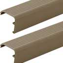 Briwooody 2 Packs Residential Threshold Cap 36'' Traditional Fixed Vinyl Cap Exterior Door Threshold Replacement for Residential Entry Door (Grey)
