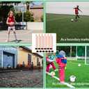 Orange Soccer Agility Poles Set Detachable Sports Trainning Speed Pole Slalom Poles with Rubber Base Sport Traning Equipment